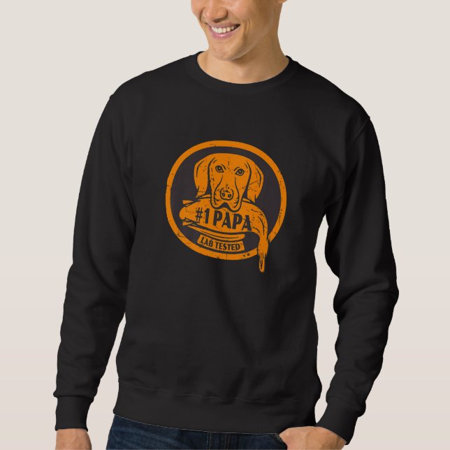 Sweatshirt Mens #1 Papa Lab Tested - Duck Hunting Labrador Re (Devant)