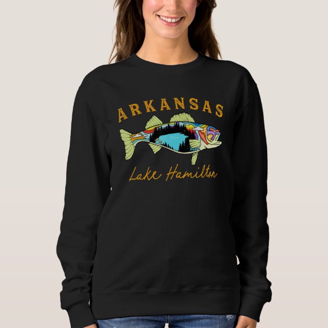 Sweatshirt Mens Arkansas Walleye Fishing Hamilton Lake Walley (Devant)