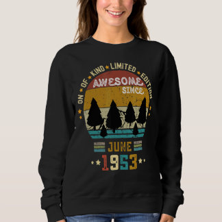 Sweatshirt Mens Awesome depuis juin 1953 Citation Vintage 69t