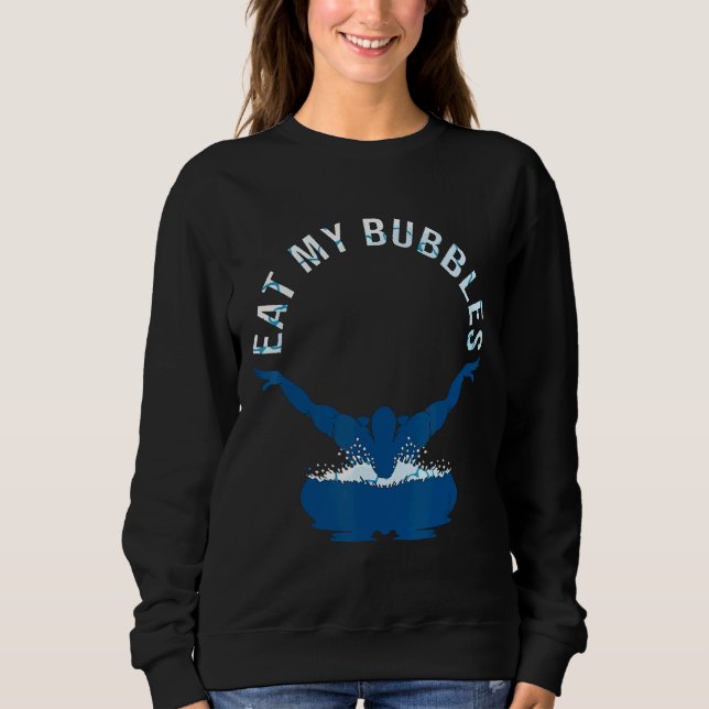 Sweatshirt Mens Baignade Dire Manger Mes Bulles Baigner (Devant)
