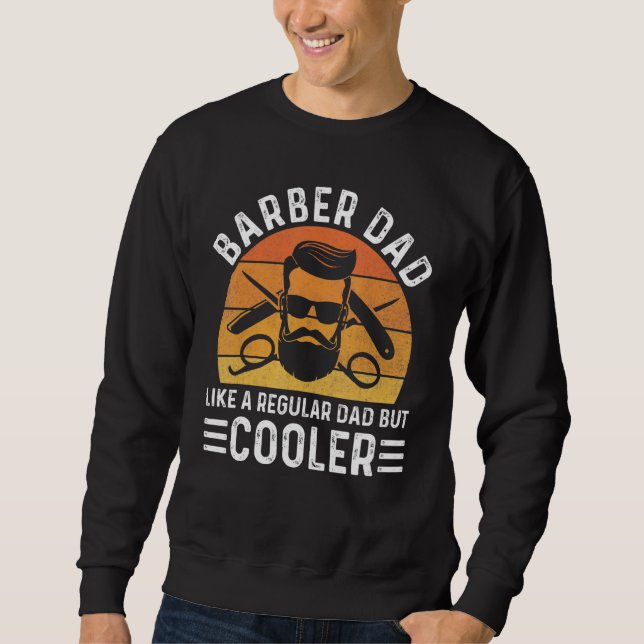 Sweatshirt Mens Barber Papa Comme Un Père Régulier Mais Glaci (Devant)