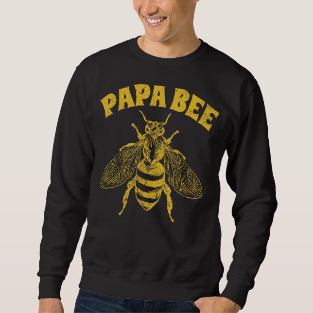 Sweatshirt Mens Bee Beekeeper Keeping Papa Bee Fête des pères (Devant)
