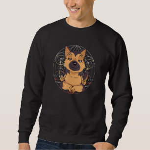 Sweatshirt Mens Berger Allemand Chiot I Yoga Mignonne méditat
