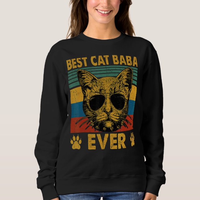 Sweatshirt Mens Best Chat Baba Ever Chat Papa Père jour (Devant)