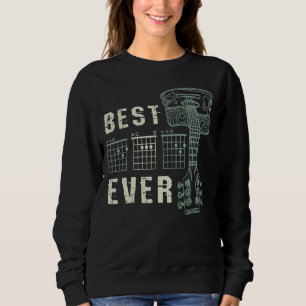 Sweatshirt Mens Best Dad Ever Guitar Player Musical Instrumen