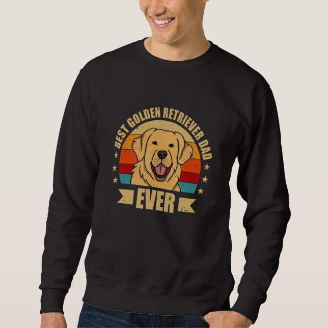 Sweatshirt Mens Best Golden Retriever Dad Ever Daddy Dog (Devant)
