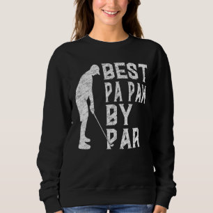 Sweatshirt Mens Best Pa Paw By Par Fête des pères Golf Vintag