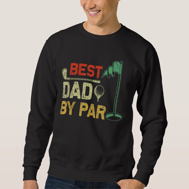 Sweatshirt Mens Best Papa By Par Golf (Devant)