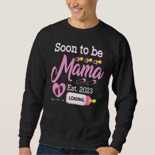 Sweatshirt Mens Bientôt Être Mama 2023 Première Grossesse Mam