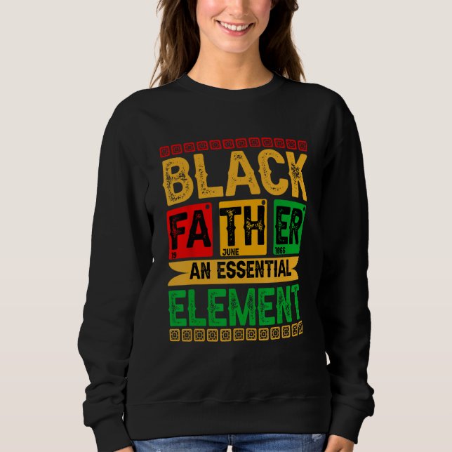 Sweatshirt Mens Black Father The Essential Element - Father's (Devant)