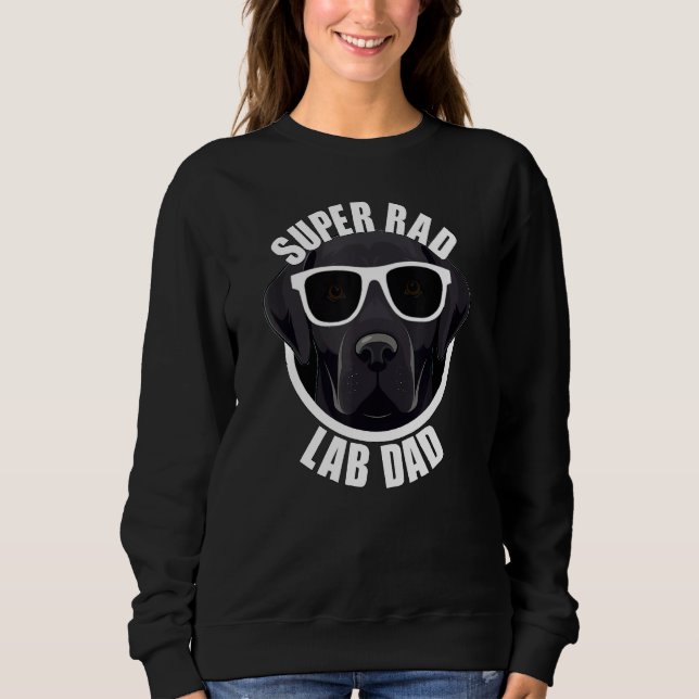 Sweatshirt Mens Black Labrador Dad  Fatheru2019s Day Lab Dog  (Devant)