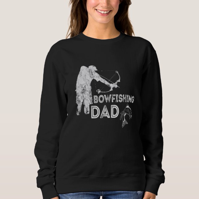 Sweatshirt Mens BowFishing Papa Bowpêchman Père Bowfisher (Devant)