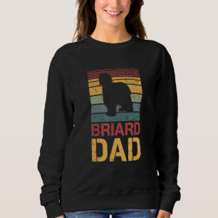 Sweatshirt Mens Briard Papa Chien Chien Chien Vintage Chien C