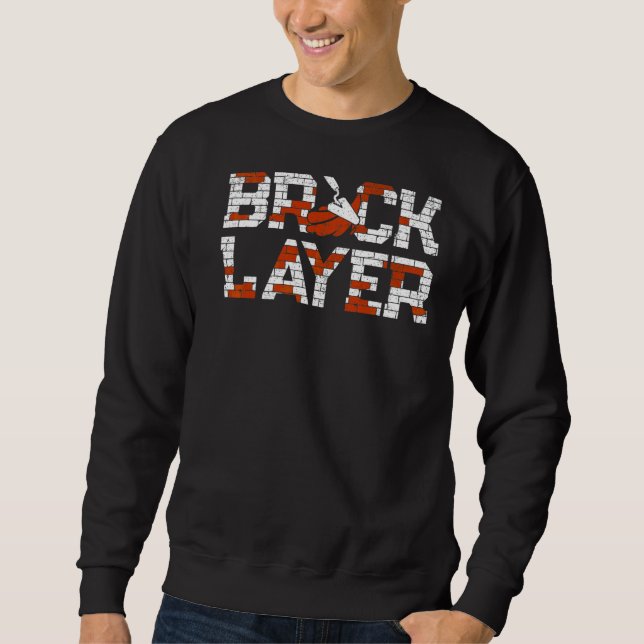Sweatshirt Mens brique maçon maçonnerie maçonnerie brique (Devant)