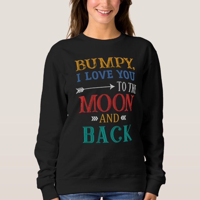 Sweatshirt Mens Bumpy Je T'Aime À La Lune Et À L'Arrière (Devant)