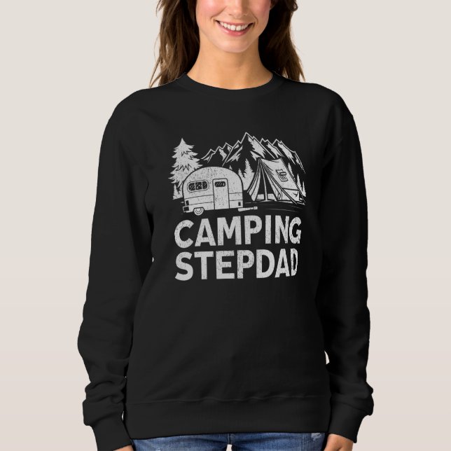 Sweatshirt Mens Camping Stepdad En Plein Air Mountain Camping (Devant)