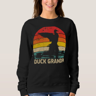 Sweatshirt Mens Canard Vintage Rétro Canard Grand-père Da du