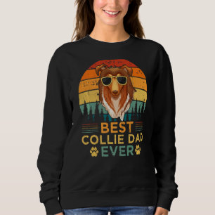 Sweatshirt Mens Collie Dog Vintage Best Collie Papa's Père