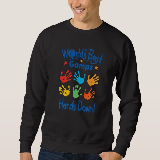 Sweatshirt Mens Colorful Little Hands Worldu2019s Best Gamps (Devant)
