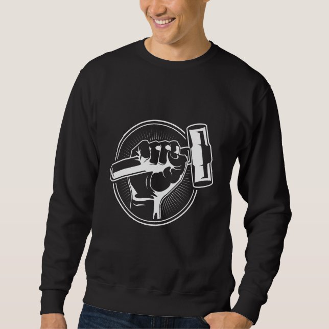 Sweatshirt Mens Craftsman Retro Graphic Electrician Worker To (Devant)