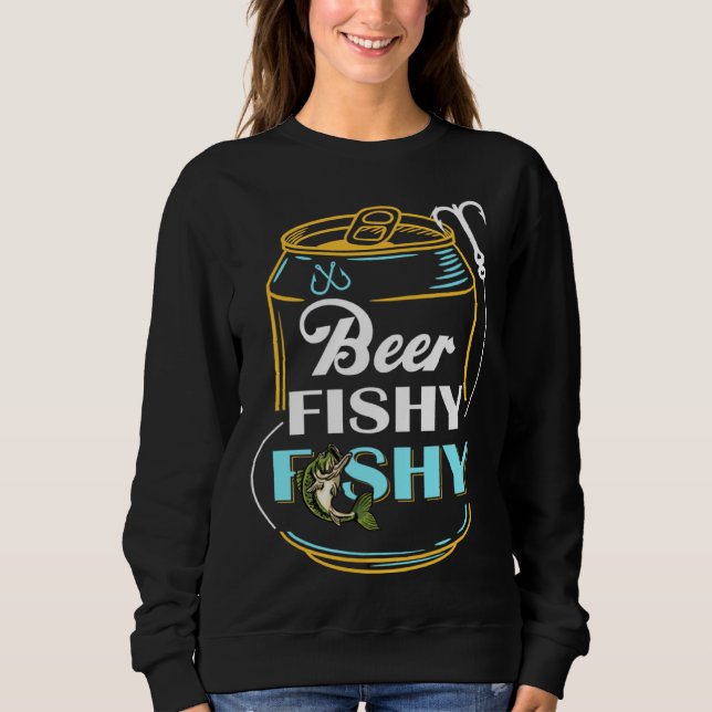 Sweatshirt Mens Dad Fishing  for Men  Beer Fishy Fishy (Devant)