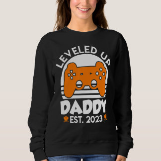 Sweatshirt Mens Daddy 2023 Leveled Jusqu'À Papa 2023 Papa