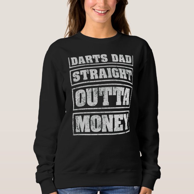 Sweatshirt Mens Darts Papa droit devant l'argent Darts Père (Devant)