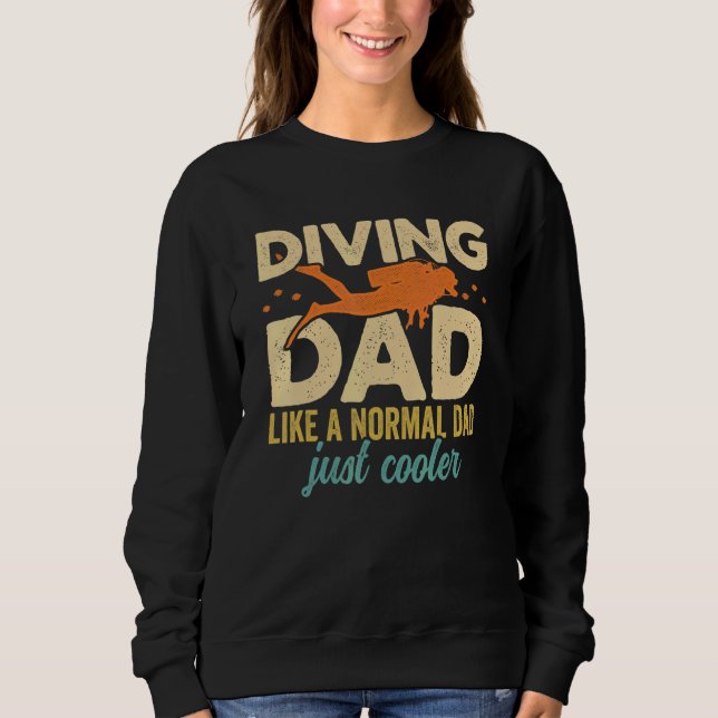 Sweatshirt Mens Diving Dad Scuba Diver Underwater Snorkeling  (Devant)