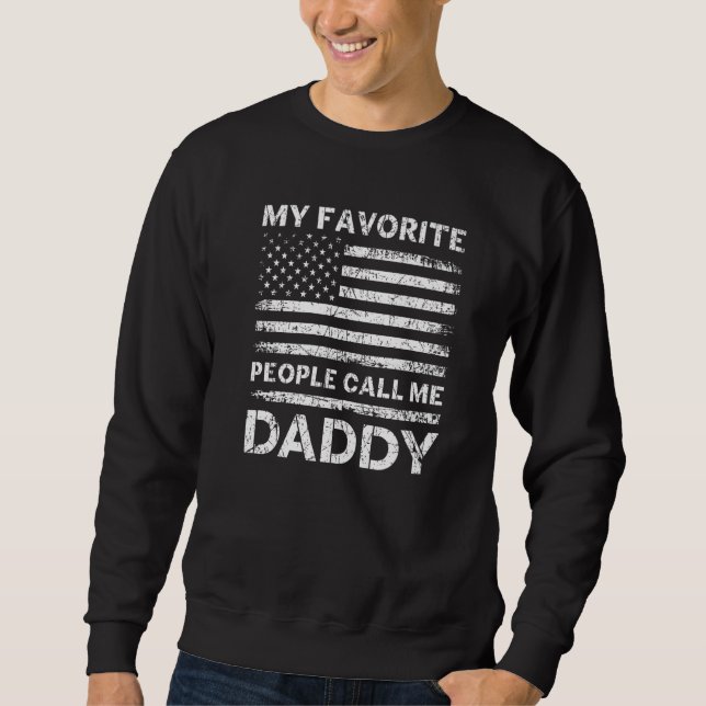 Sweatshirt Mens Drapeau Usa Détérioré  Mes Personnes Préférée (Devant)