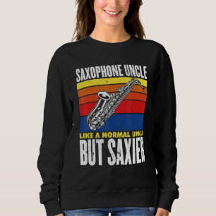 Sweatshirt Mens Drôle Saxophone Lover Graphisme Pour Uncles E