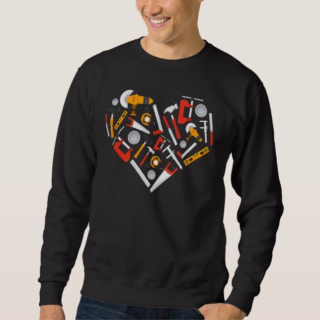 Sweatshirt Mens Drôle Travail du bois de menuiserie de menuis (Devant)