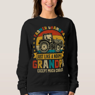 Sweatshirt Mens Fermier Grand-père Fermier Tracteur rétro