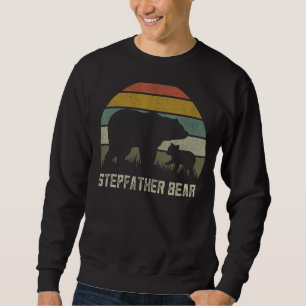 Sweatshirt Mens Funny Stepfather Bear Cub Enfant Fête des pèr