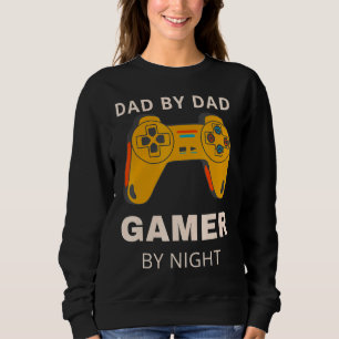 Sweatshirt Mens Gamer Papa Papa Par Jeu Jeu De Jour Par Nuit