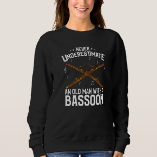 Sweatshirt Mens Grand-Père Lecteur Bassoon Vieux Homme Qui Jo