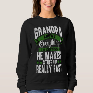 Sweatshirt Mens Grand-père sait tout Père Fête des pères