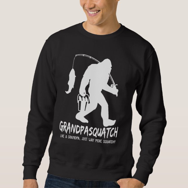 Sweatshirt Mens Grandpa Squatch Like A Grandpa Just Way More  (Devant)
