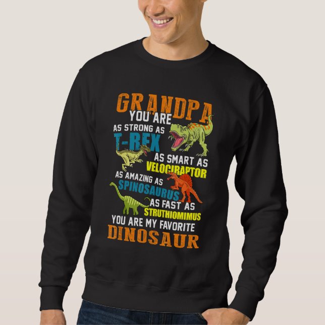 Sweatshirt Mens Grandpasaurus T Rex Dinosaur Grandpa Saurus F (Devant)