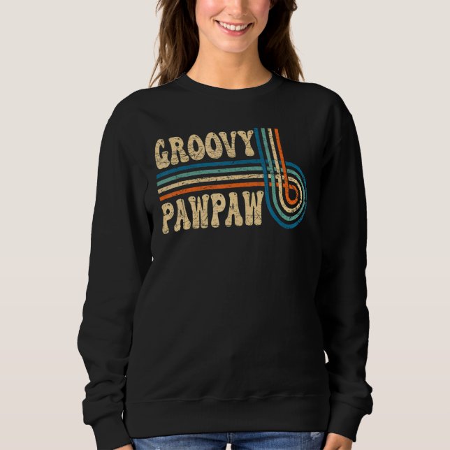 Sweatshirt Mens Groovy Pawpaw 70s Aesthetic Nostalgia 1970's  (Devant)
