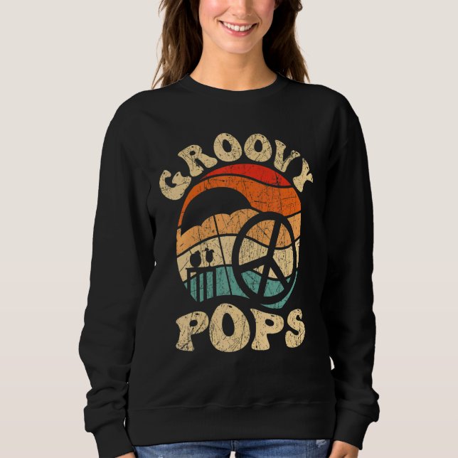 Sweatshirt Mens Groovy Pops 70s Aesthetic Nostalgia 1970's Re (Devant)