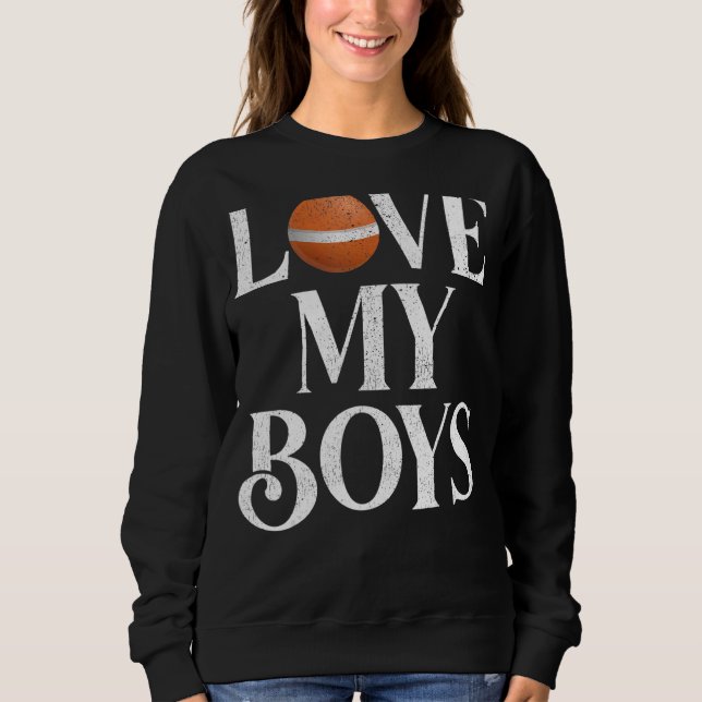 Sweatshirt Mens I Love My Boys Croquet Croquet Papa's Père (Devant)