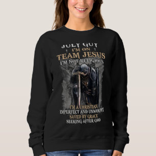 Sweatshirt Mens Juillet Guy Équipe Jésus Croix religieuse Chr