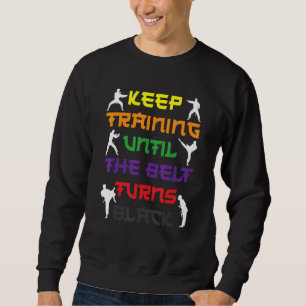 Sweatshirt Mens Karate La Ceinture Tourne Black Taekwondo Kar