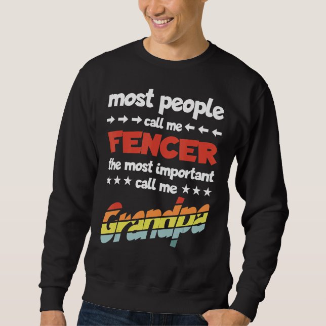 Sweatshirt Mens La plupart des gens me traitent Fencer plus i (Devant)