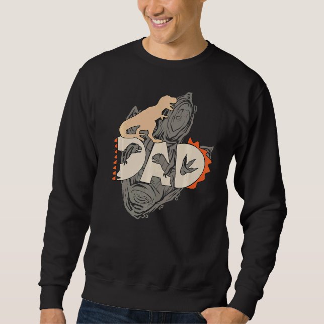 Sweatshirt Mens Matching Famille Dadasaurus Empreinte Père (Devant)