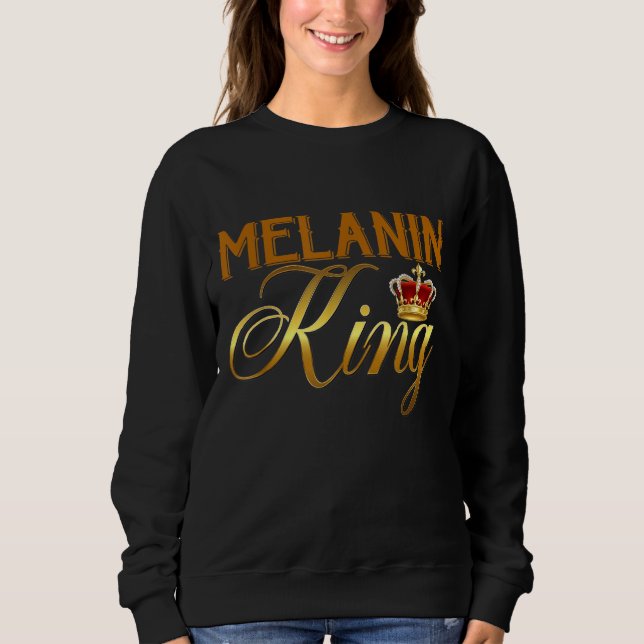 Sweatshirt Mens Melanin King - African Black History Mois Bl (Devant)