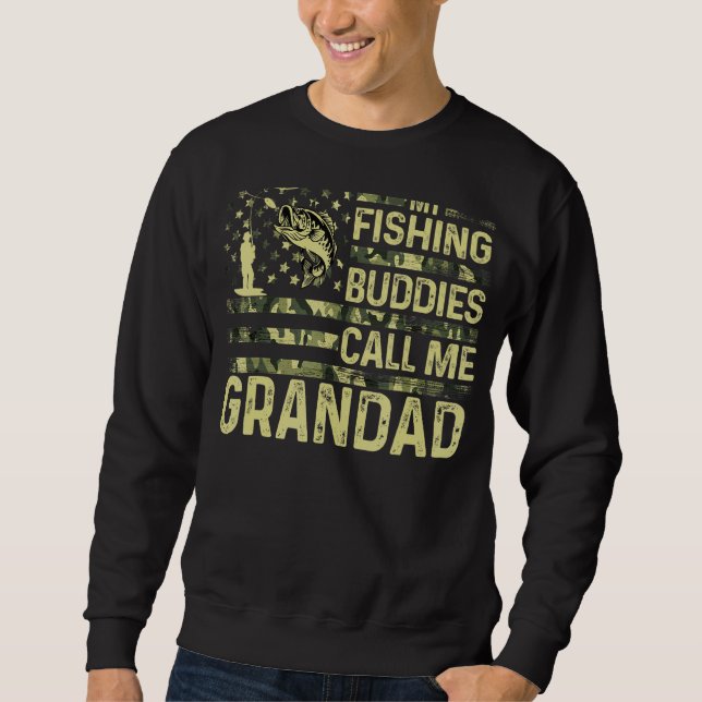 Sweatshirt Mens Mes Épouses De Pêche M'Appelent Grand-Père Us (Devant)
