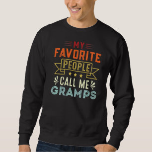 Sweatshirt Mens Mes Gens Favoris M'Appelent Gramps Retro Fath