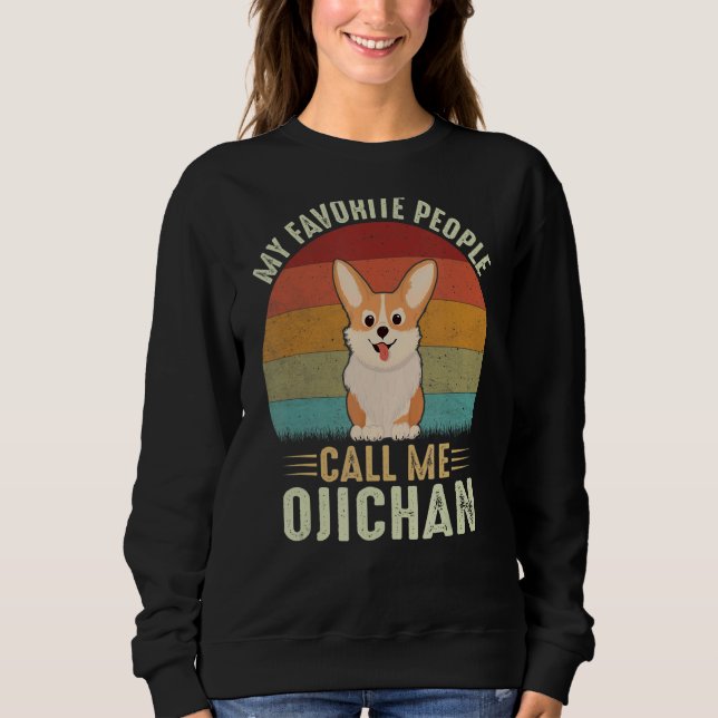 Sweatshirt Mens Mes Gens Favoris M'Appelent Ojichan Cute Corg (Devant)