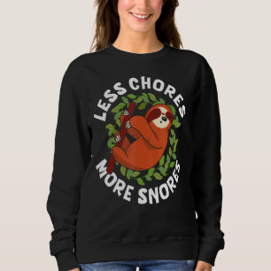 Sweatshirt Mens Moins Chores Plus Snords Aimer Sloths mignonn